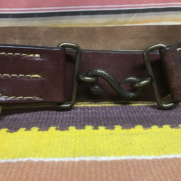 EUC Ralph Lauren rare snake belt sz34 - Picture 3 of 6